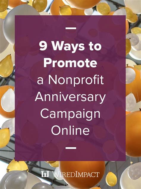 nonprofit anniversary campaign